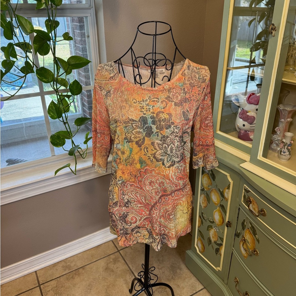 Coldwater Creek Multicolor Floral Blouse
